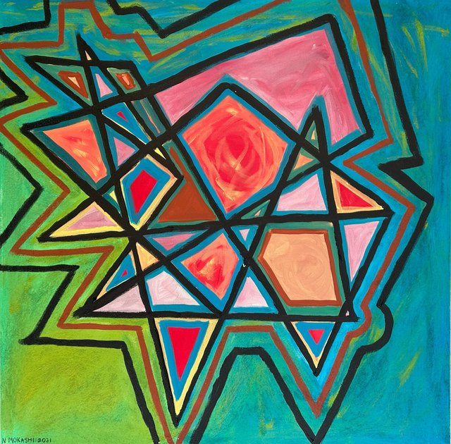 A painting by Greygray: Fractured