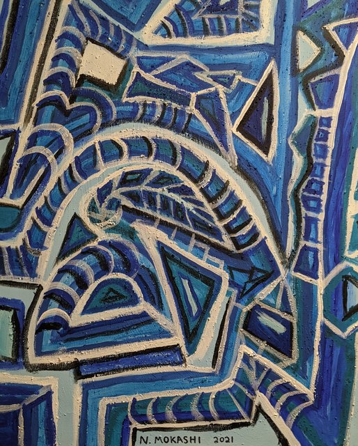 A painting by Greygray: Mountain